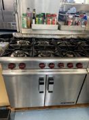 MV Masterchef Stainless Steel Range Cooker with 6: Gas Hobs & 1: Double Oven