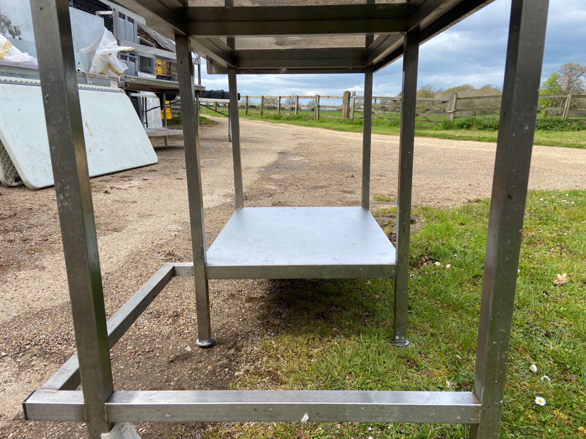 Stainless Steel Table with space for undercounter Fridge - Image 3 of 3