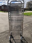 Stainless steel gastro trolley