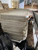 Foldable 6 ft Trestle tables- entire pallet. Damaged tops