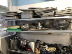 Entire racking contents - Cook ware and utensils