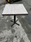 1x Bistro Table for indoor/outdoor Restaurant. Please note, the pictures shown are of 1 table - they