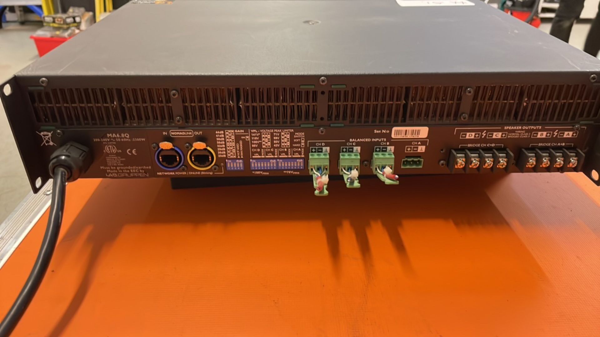 Lab Gruppen MA6.8. 4 channel amplifier. Badged Martin Audio - Image 6 of 7