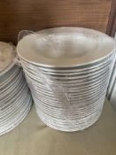 85x Large Dinner Plates. Please Note - This lot is located at Hengata Restaurant, 106 High Street,
