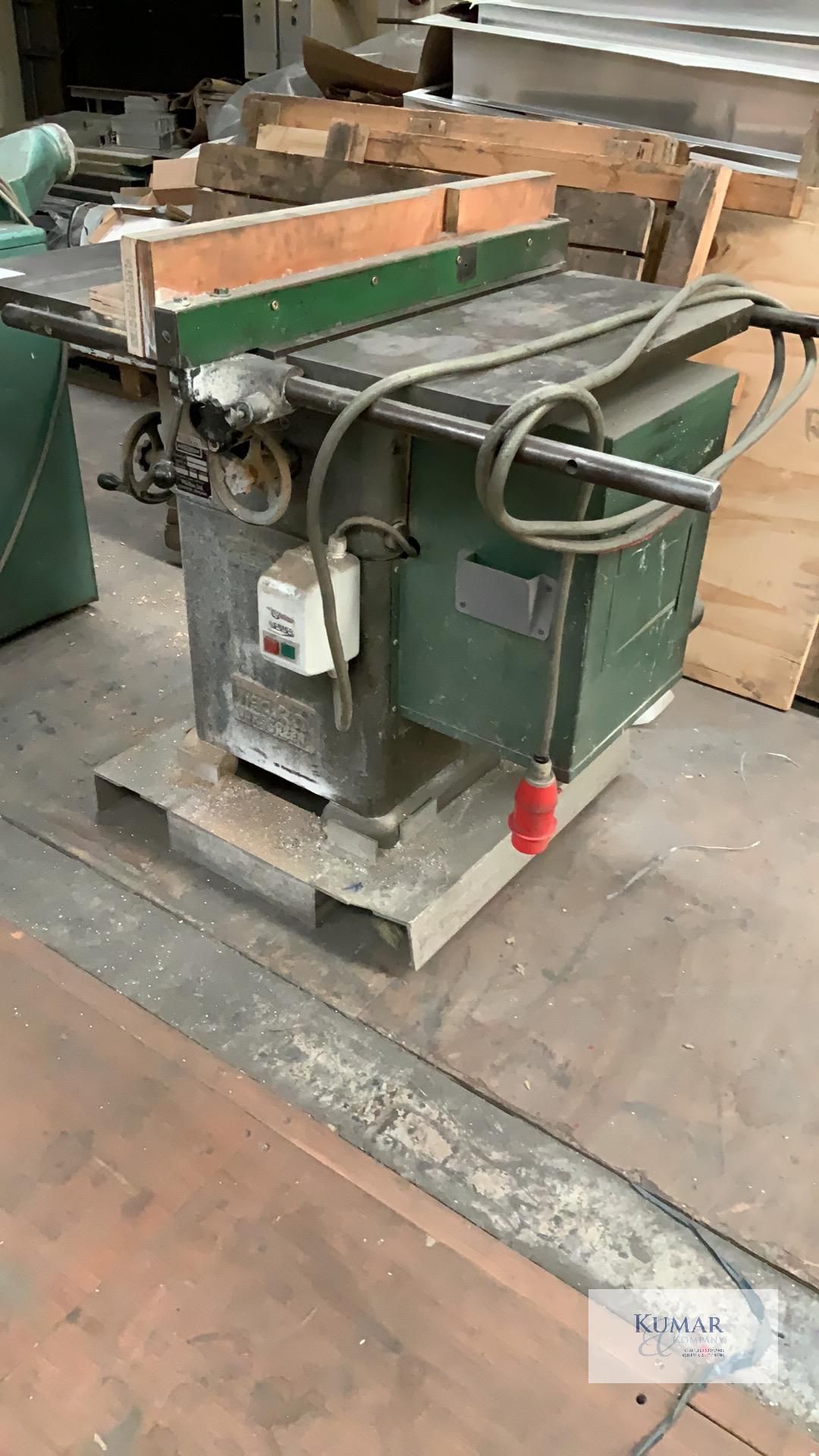 Wadkin Bursgreen 3 Phase Table Saw, Machine No: 10AGS 607070. Located at Unit 1 Walsall WS2 8AU. - Bild 2 aus 7