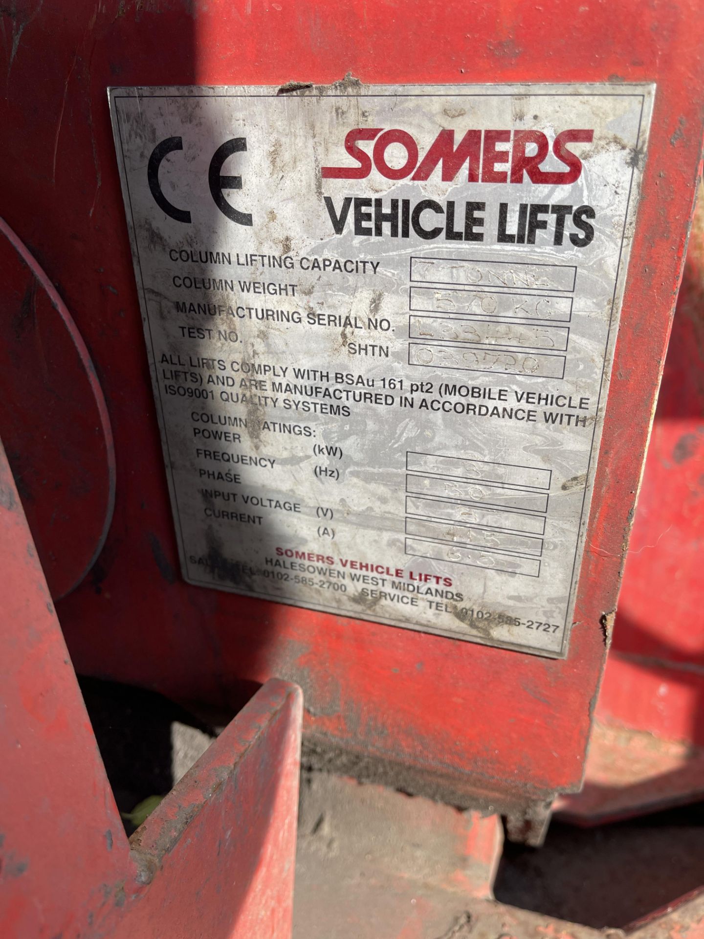 4: Somers 7 Tonne Mobile Vehicle Lifts - Image 10 of 24