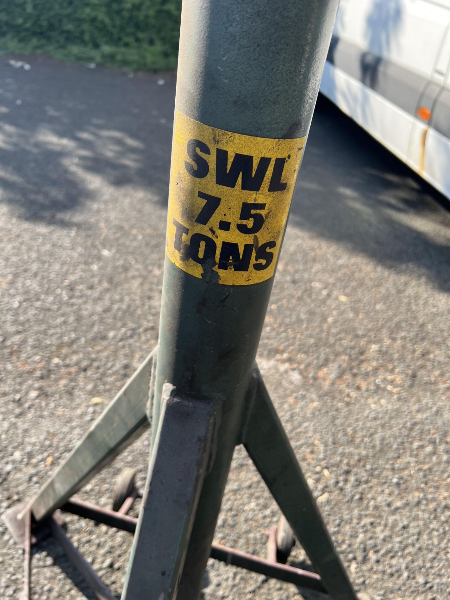 Pair of Wheeled Heavy Duty Steel 7.5 Tonne Axle Stands. Located at Unit 1 Walsall WS2 8AU. - Image 16 of 16