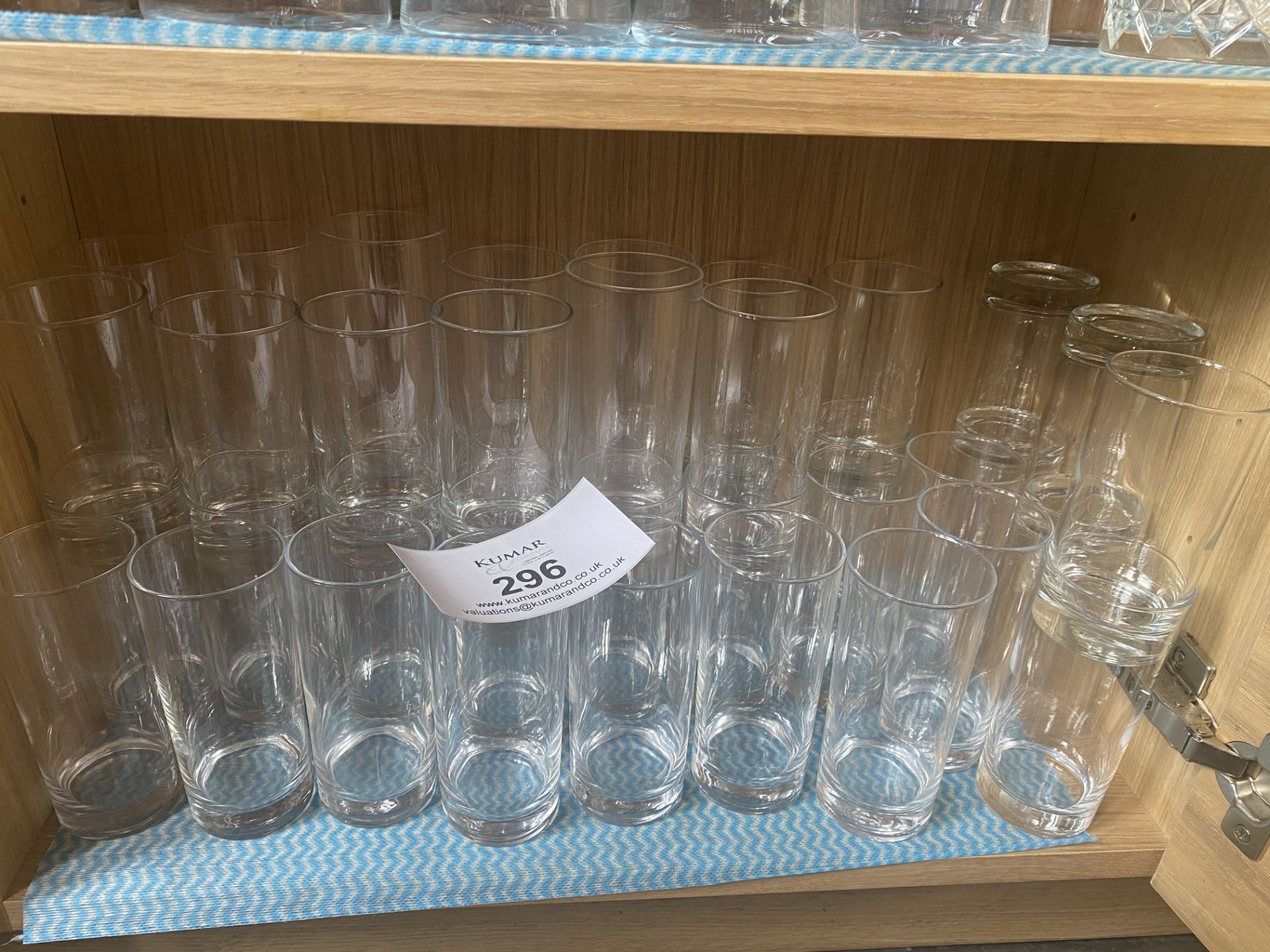 42x Tall Drinking Glasses. Please Note - This lot is located at Hengata Restaurant, 106 High Street,