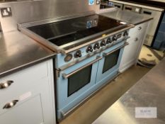 China Blue Aga Rangemaster Falcon Continental 1092 Range Cookers with Twin Ovens & 5 Position