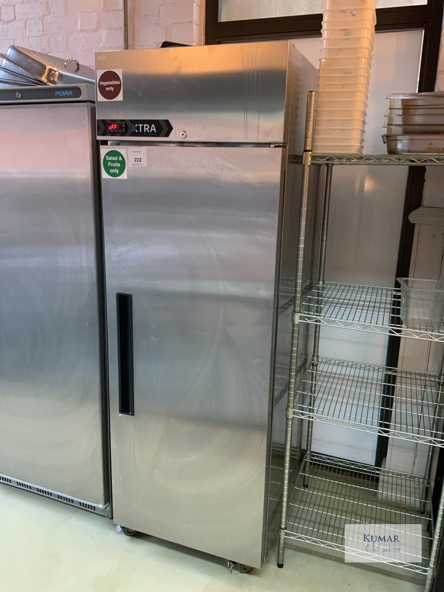 Foster Xtra Stainless Steel Upright Refrigerator. Please Note - This lot is located at Hengata