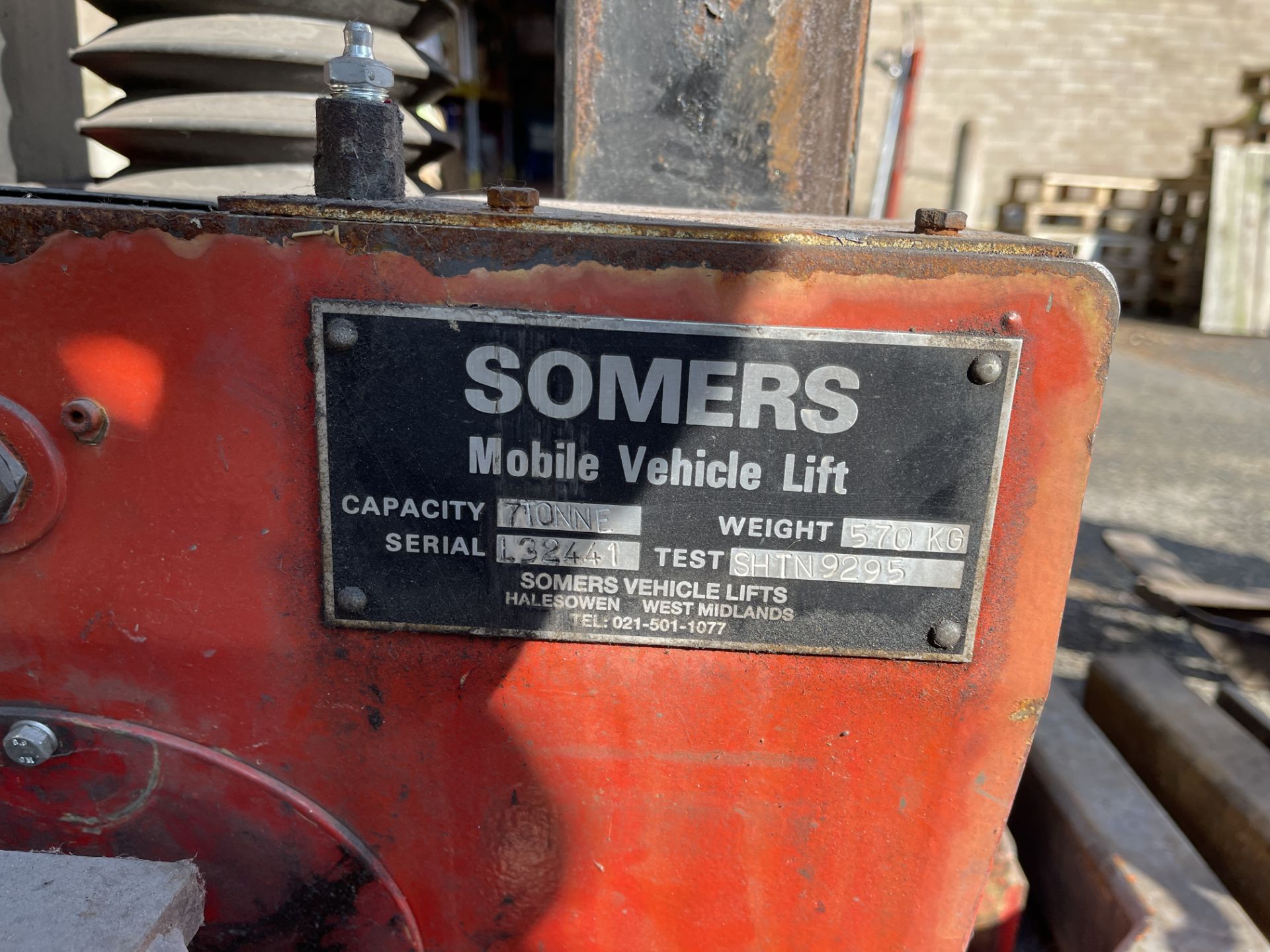 4: Somers 7 Tonne Mobile Vehicle Lifts - Image 13 of 24