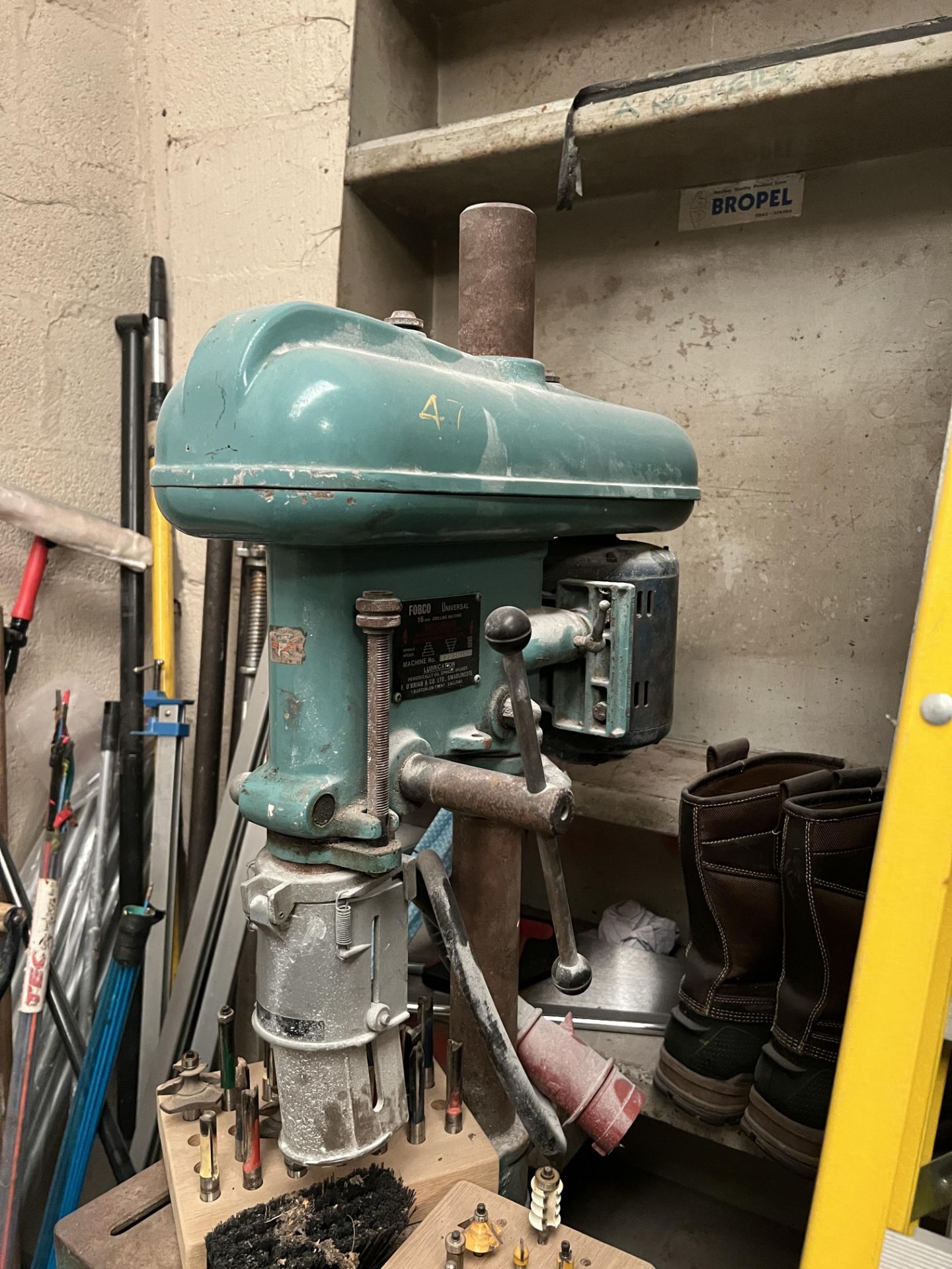 Fobco Universal 16mm Drilling Machine, Machine No: 5223C U. Located at Unit 1 Walsall WS2 8AU.