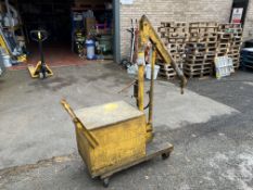 H.F. Clearlift Floor Crane. Capacity 3 CWT. With Various Tooling and Weights as Shown. Located at