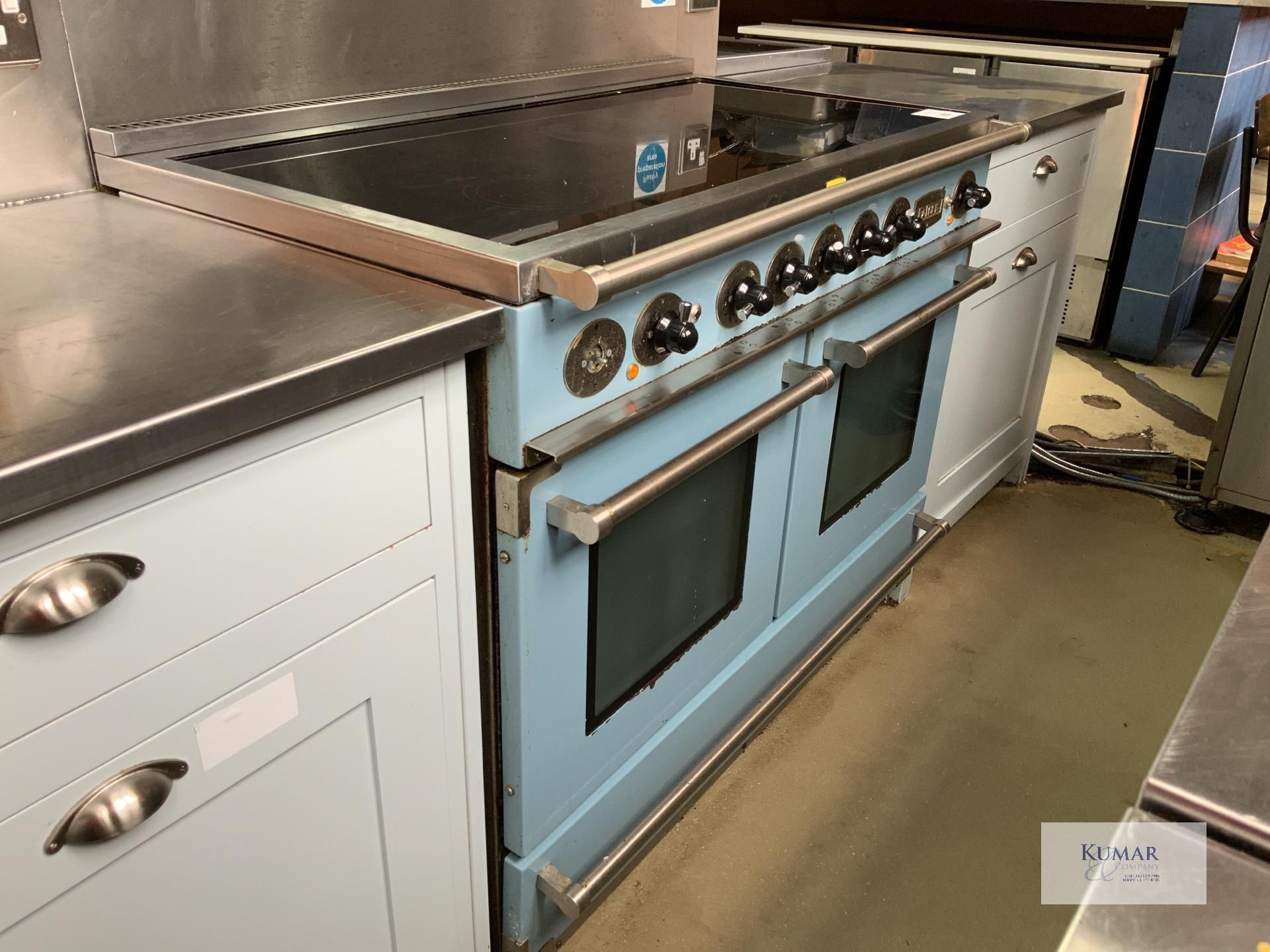 China Blue Aga Rangemaster Falcon Continental 1092 Range Cookers with Twin Ovens & 5 Position - Image 2 of 6