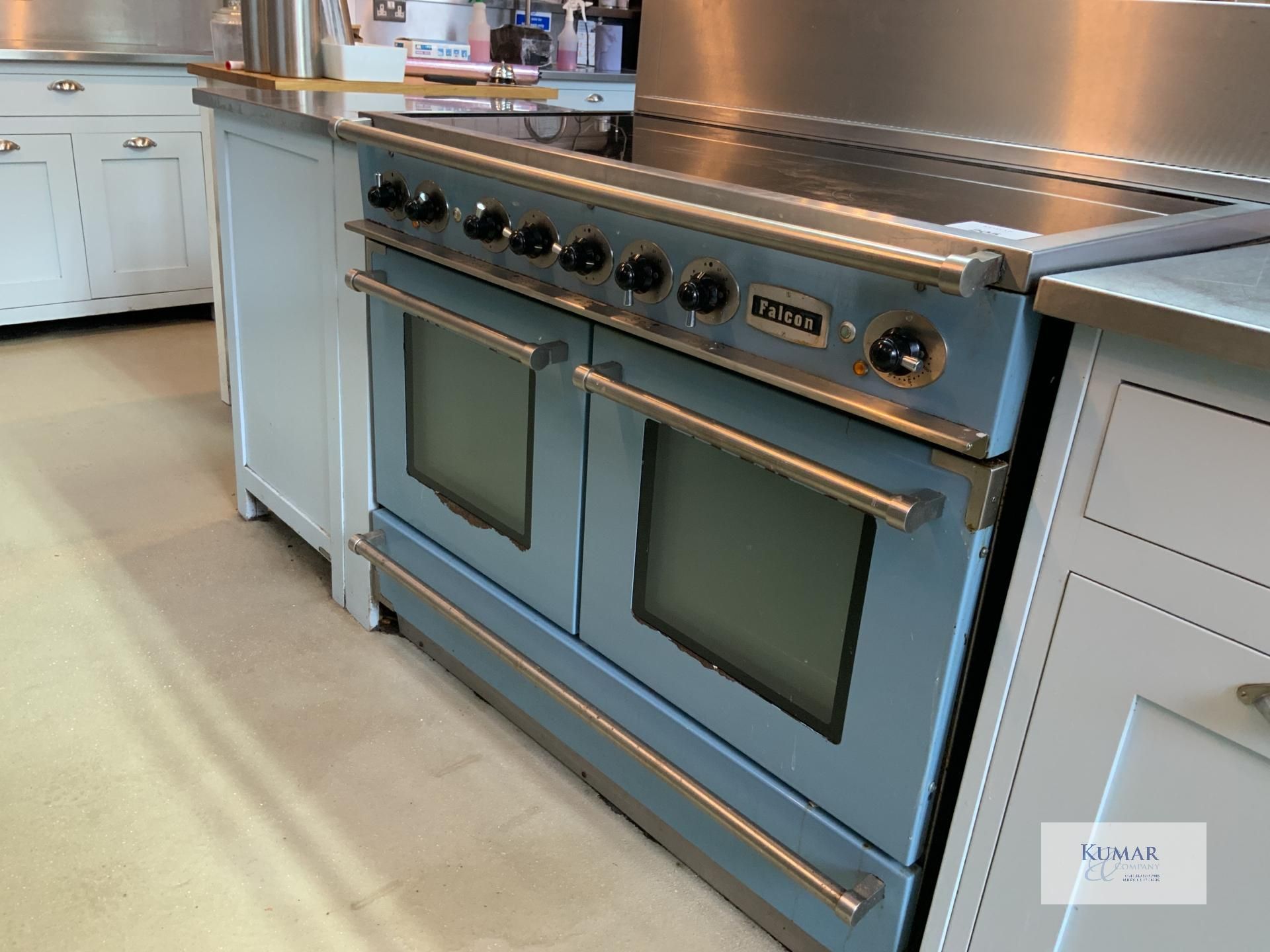 China Blue Aga Rangemaster Falcon Continental 1092 Range Cookers with Twin Ovens & 5 Position - Image 3 of 8