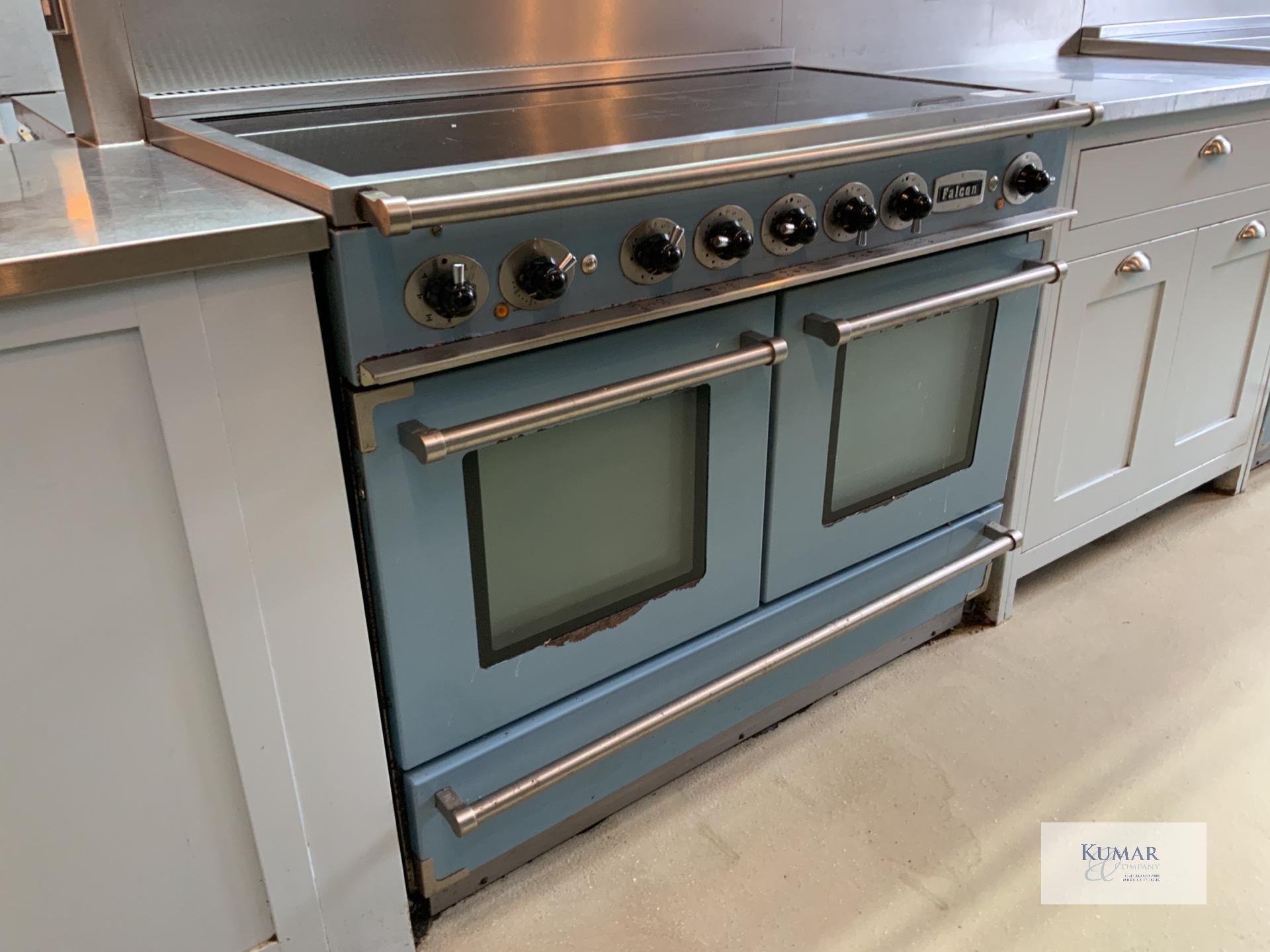 China Blue Aga Rangemaster Falcon Continental 1092 Range Cookers with Twin Ovens & 5 Position