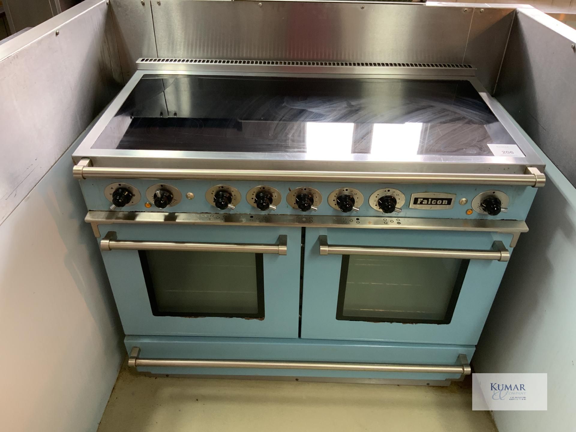 China Blue Aga Rangemaster Falcon Continental 1092 Range Cookers with Twin Ovens & 5 Position - Image 3 of 7