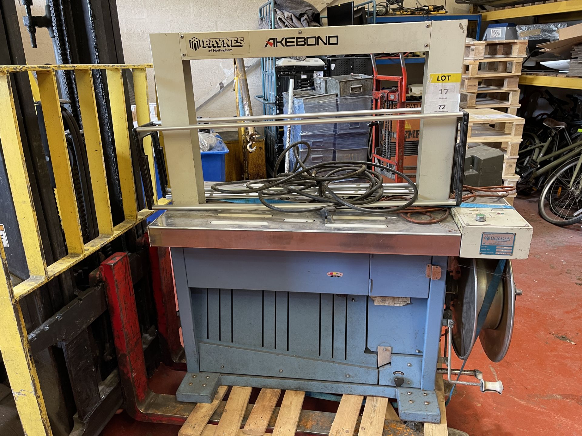 StraPack Akebono Automatic Banding Machine. Located at Unit 1 Walsall WS2 8AU. Collection to be