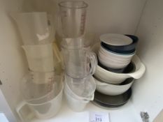 Assortment of Kitchen Utensils Including Plastic Measuring Jugs. Please Note - This lot is located