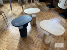 2: Natural Ash Ferm Insert Side Tables, 1: Black Stained Ash Insert Side Table RRP Â£629 Each.