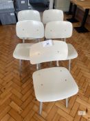5: White Dining Chairs. Please Note - This lot is located at Hengata Restaurant, 106 High Street,