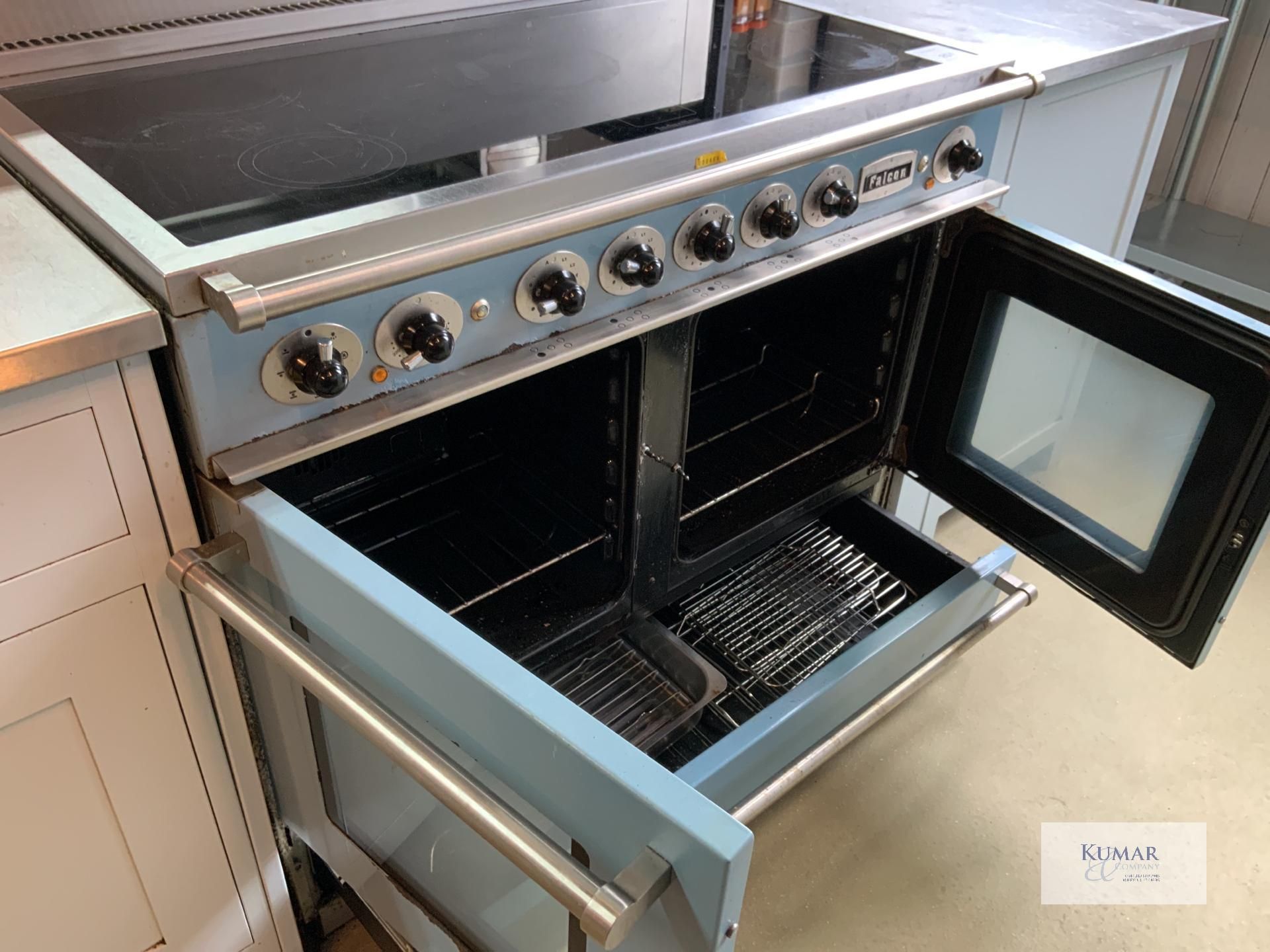 China Blue Aga Rangemaster Falcon Continental 1092 Range Cookers with Twin Ovens & 5 Position - Image 6 of 6