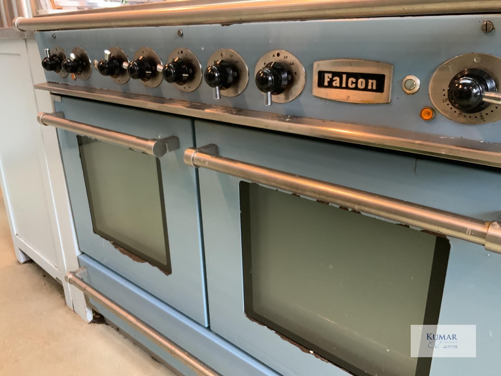 China Blue Aga Rangemaster Falcon Continental 1092 Range Cookers with Twin Ovens & 5 Position - Image 6 of 8