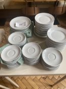 Approximately 100x Various Sized Serving Plates. Please Note - This lot is located at Hengata