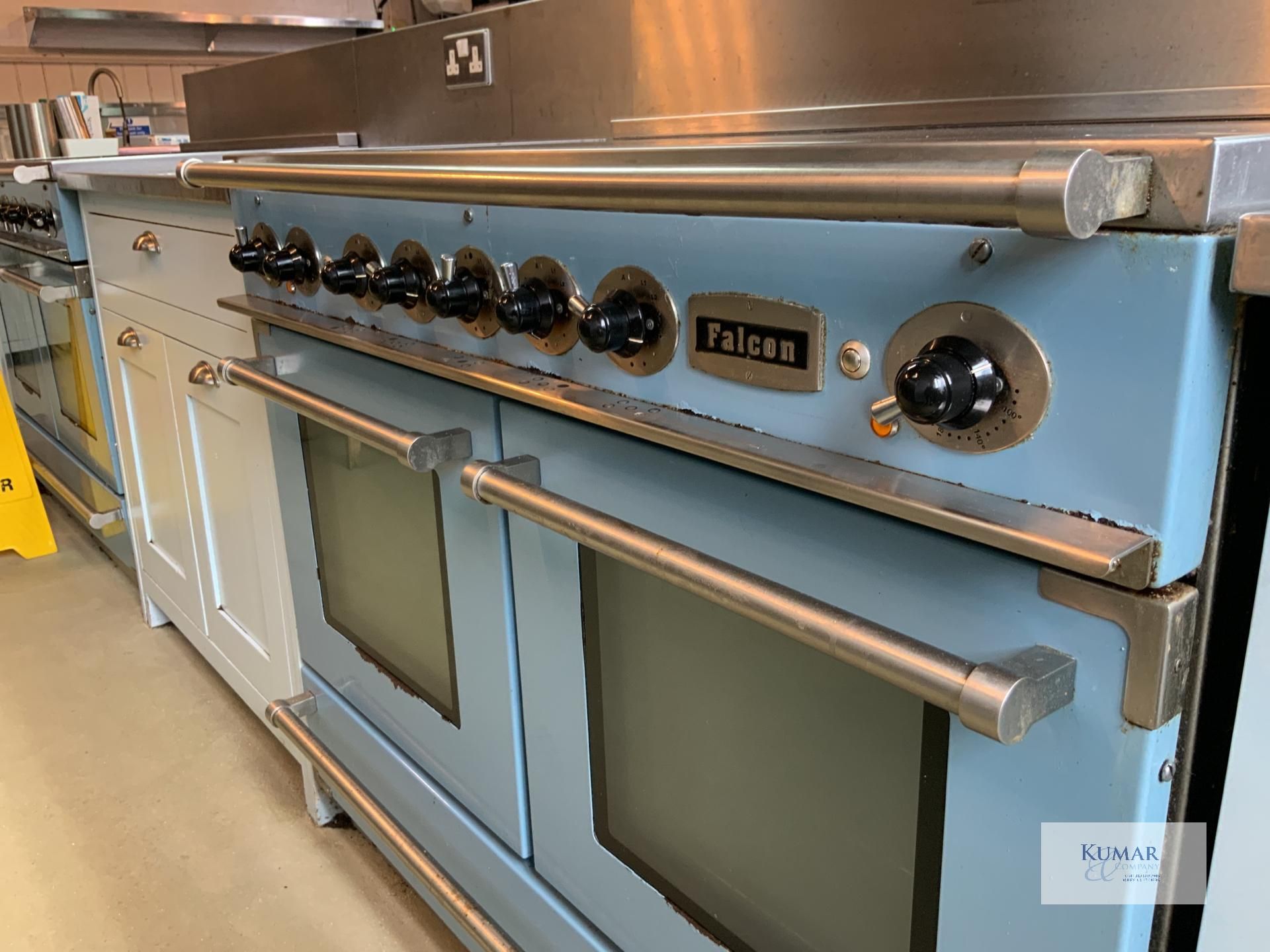 China Blue Aga Rangemaster Falcon Continental 1092 Range Cookers with Twin Ovens & 5 Position - Image 4 of 6