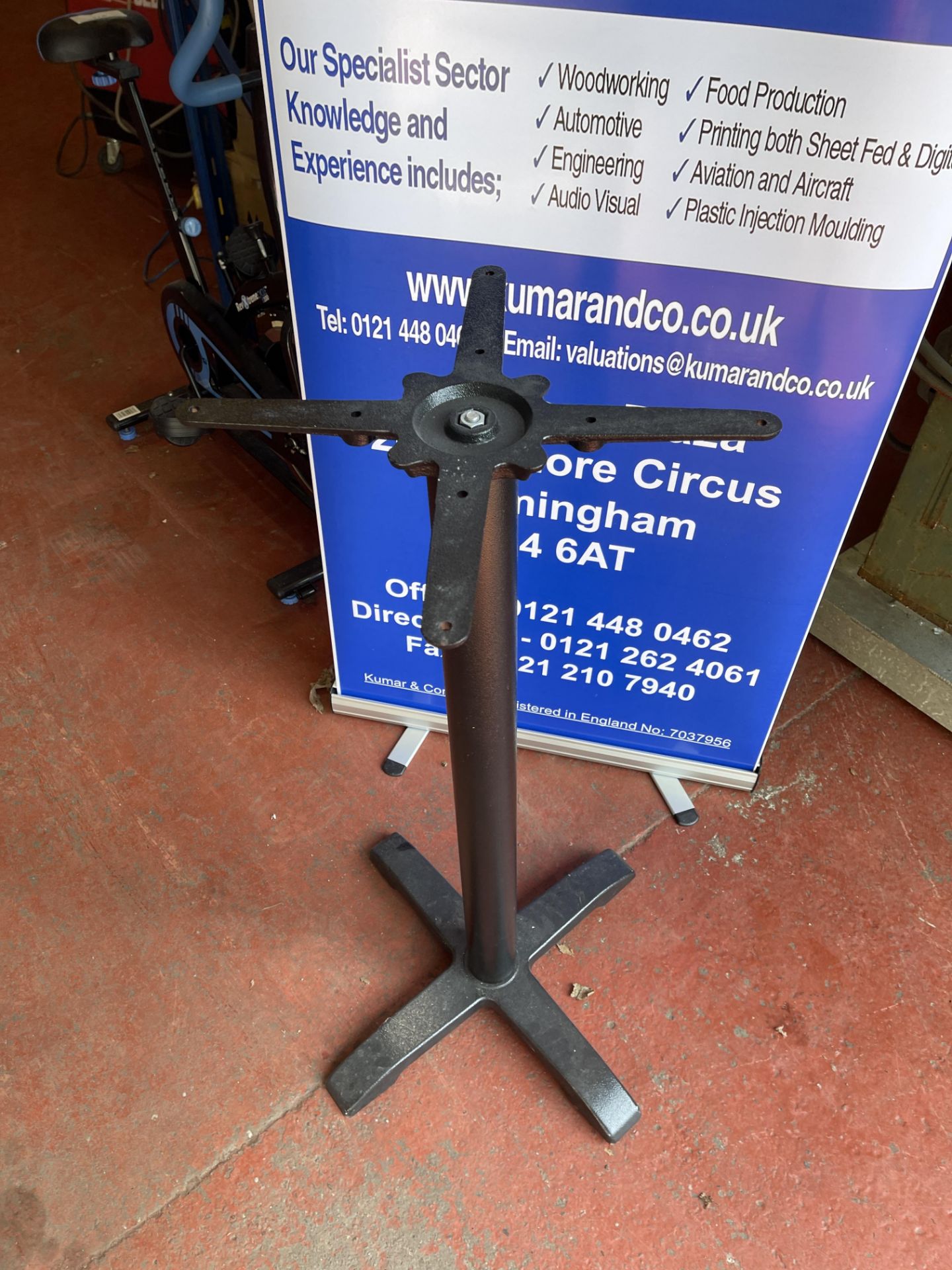 4-Footed Heavy Duty Base for High Outdoor Table. Located at Unit 1 Walsall WS2 8AU. Collection to be - Image 2 of 6