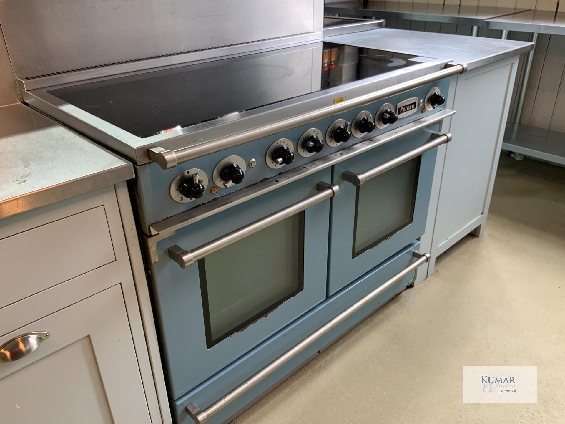 China Blue Aga Rangemaster Falcon Continental 1092 Range Cookers with Twin Ovens & 5 Position