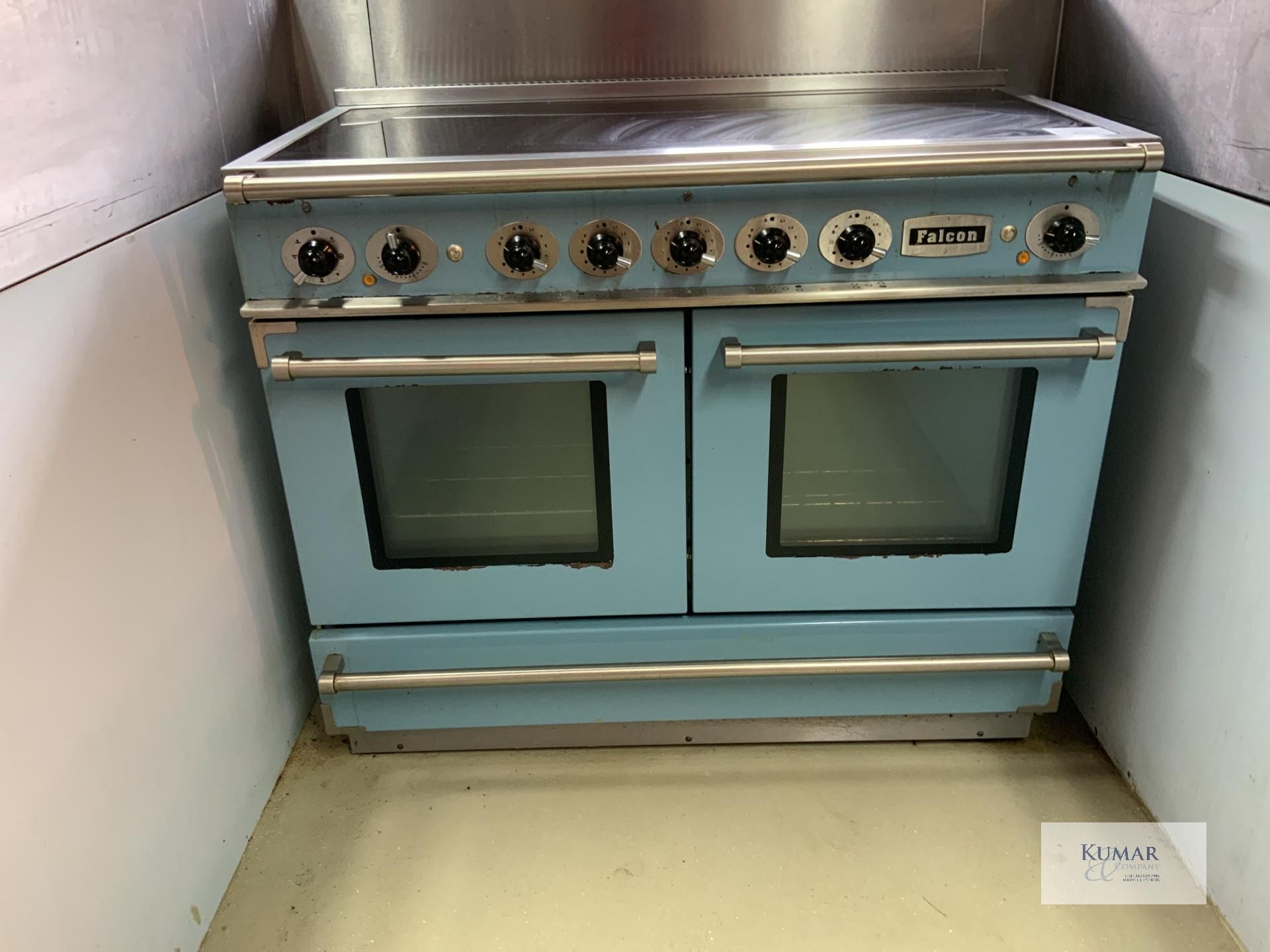 China Blue Aga Rangemaster Falcon Continental 1092 Range Cookers with Twin Ovens & 5 Position - Image 2 of 7