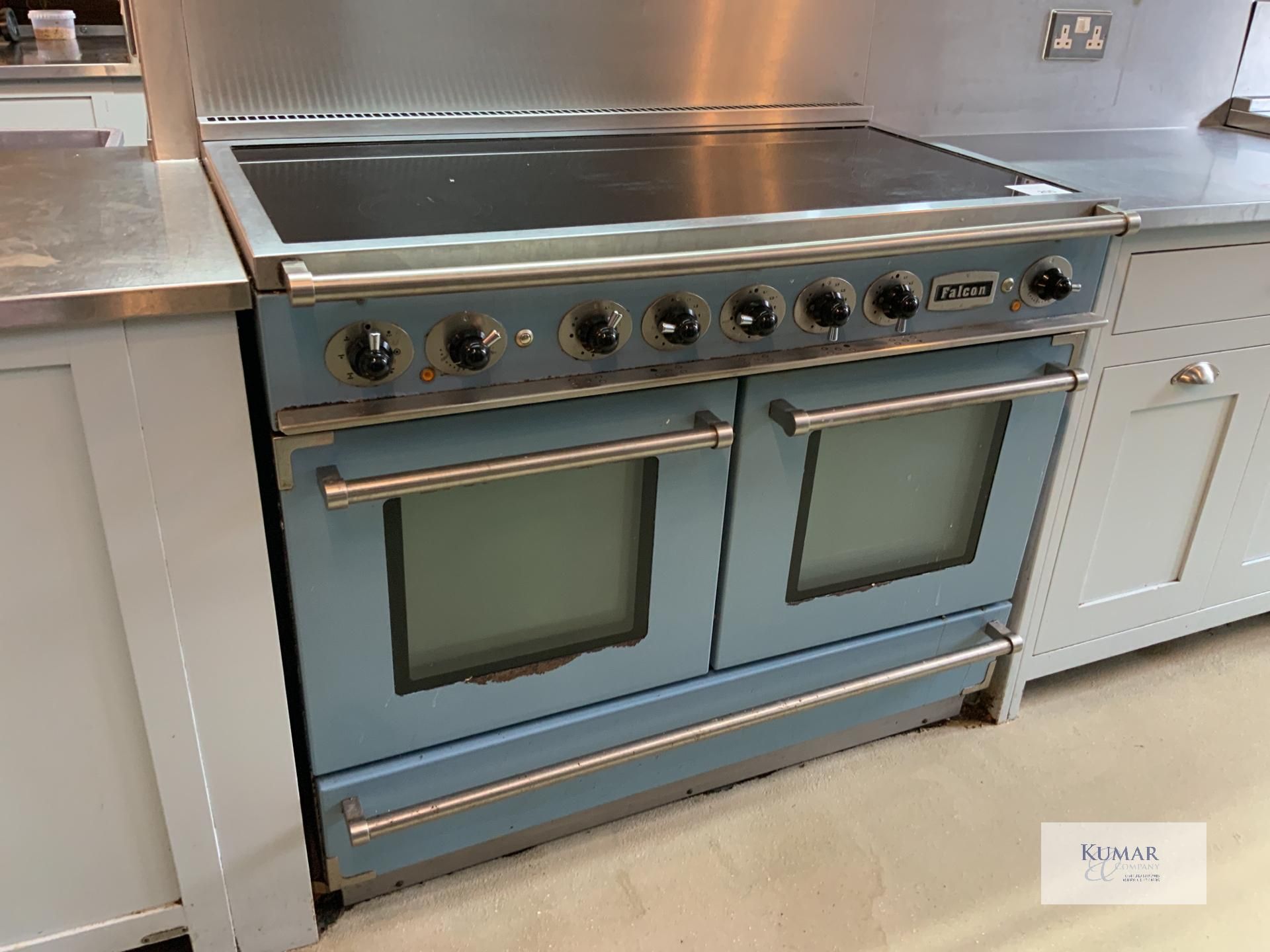 China Blue Aga Rangemaster Falcon Continental 1092 Range Cookers with Twin Ovens & 5 Position - Image 2 of 8