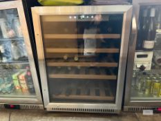 Polar Stainless Steel Under Counter Wine Fridge - Please Note Does Not Include Contents. Please Note