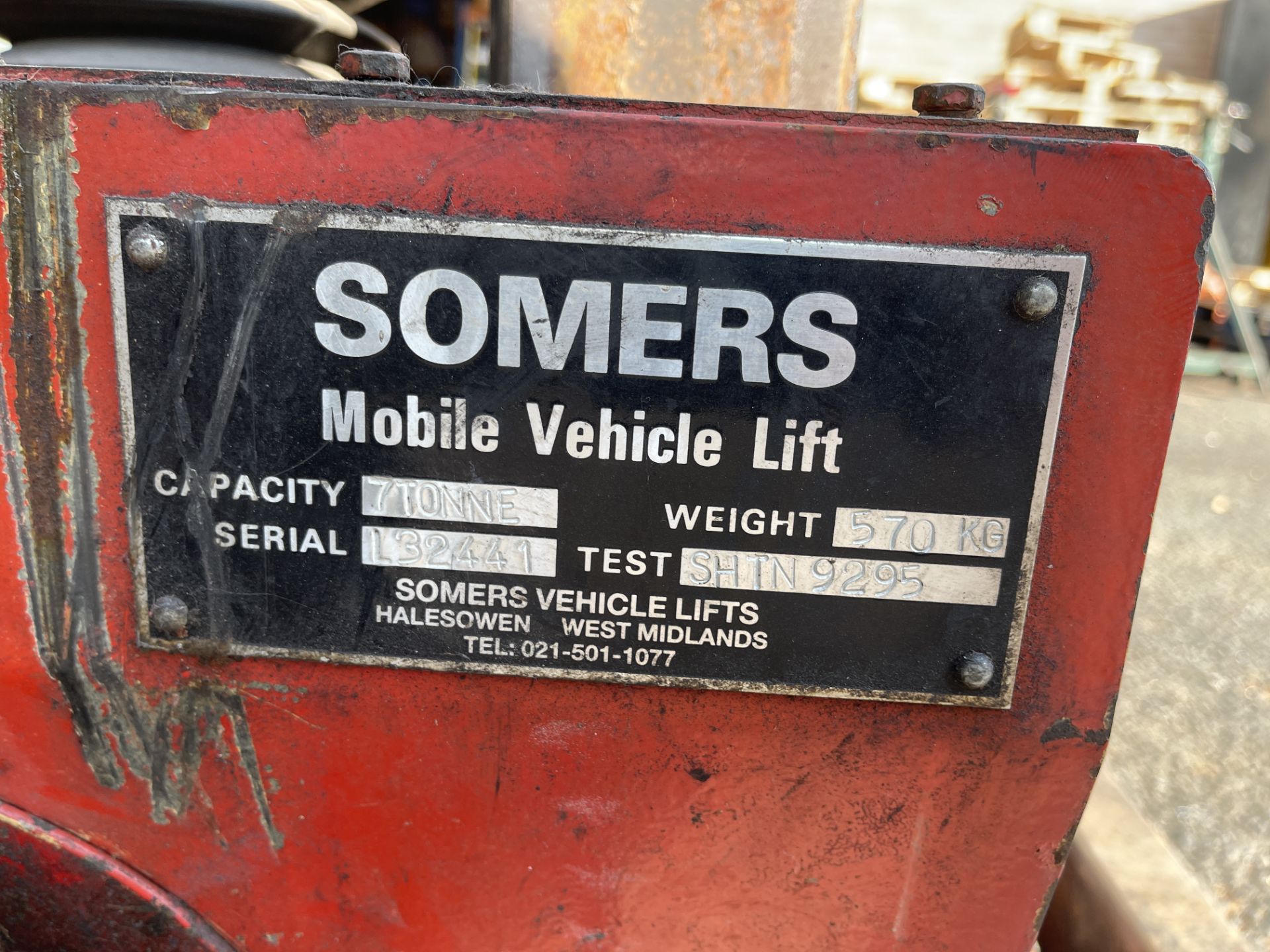 4: Somers 7 Tonne Mobile Vehicle Lifts - Image 17 of 24