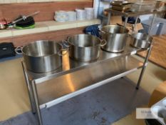 4: Various Heavy Gauge Stock Pots. Please Note - This lot is located at Hengata Restaurant, 106 High