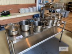 7: Various Heavy Gauge Cooking Pots, Some with Lids as Shown. Please Note - This lot is located at