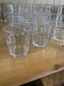 32x Ridged Bottom Drinking Glasses. Please Note - This lot is located at Hengata Restaurant, 106