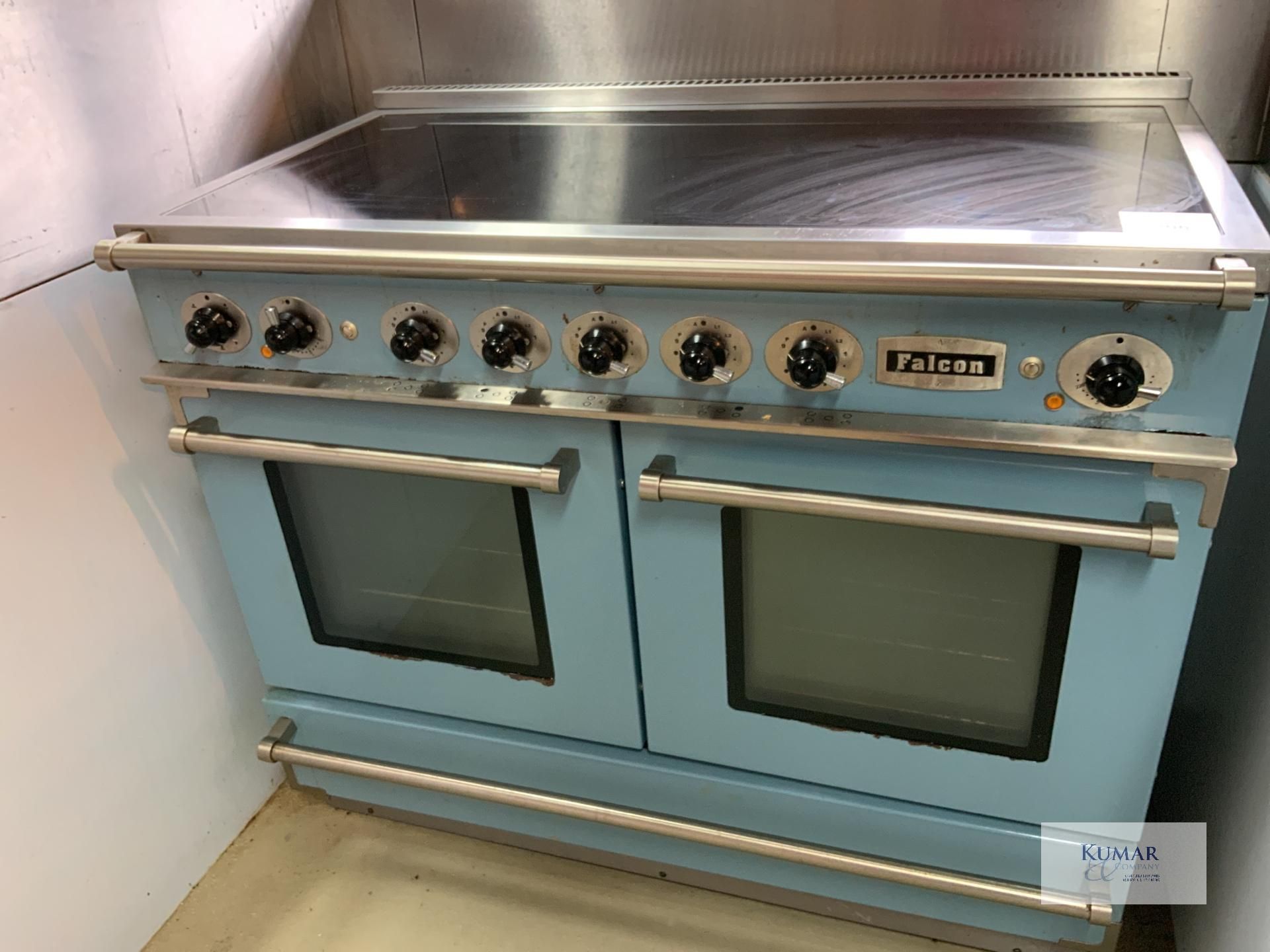 China Blue Aga Rangemaster Falcon Continental 1092 Range Cookers with Twin Ovens & 5 Position - Image 4 of 7