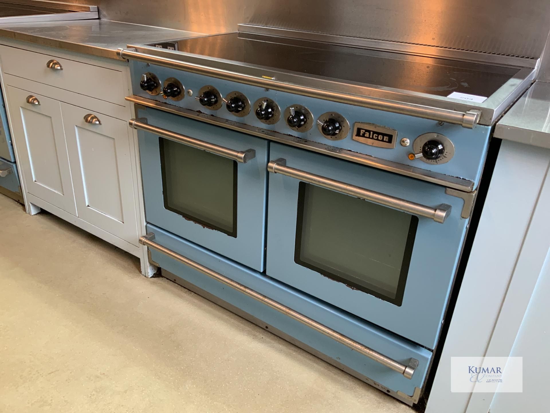 China Blue Aga Rangemaster Falcon Continental 1092 Range Cookers with Twin Ovens & 5 Position - Image 3 of 6