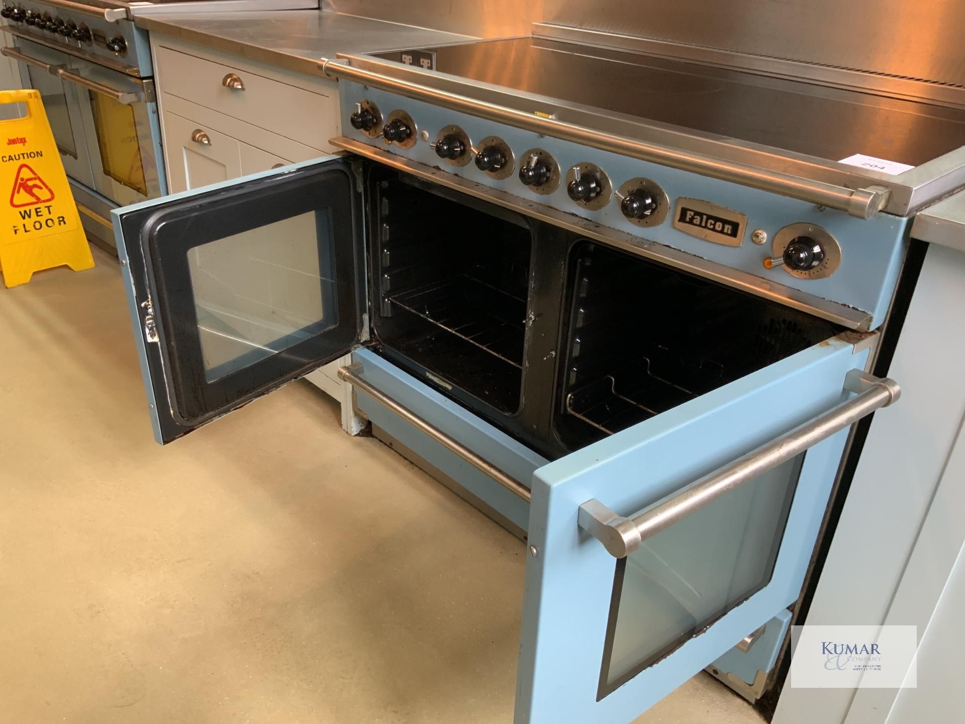 China Blue Aga Rangemaster Falcon Continental 1092 Range Cookers with Twin Ovens & 5 Position - Image 5 of 6
