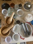 Assorted Kitchen Accessories Includes Sauce Jugs and Juicers. Please Note - This lot is located at