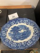 "Woodland" by Wedgewood, Discontinued Blue and White Fine China 11" Serving Platter. Please Note