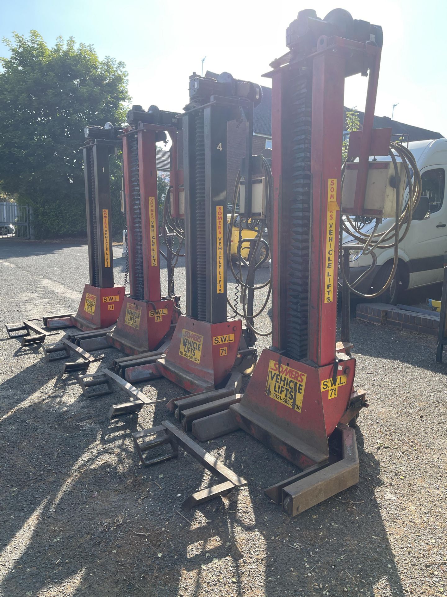 4: Somers 7 Tonne Mobile Vehicle Lifts - Image 7 of 24