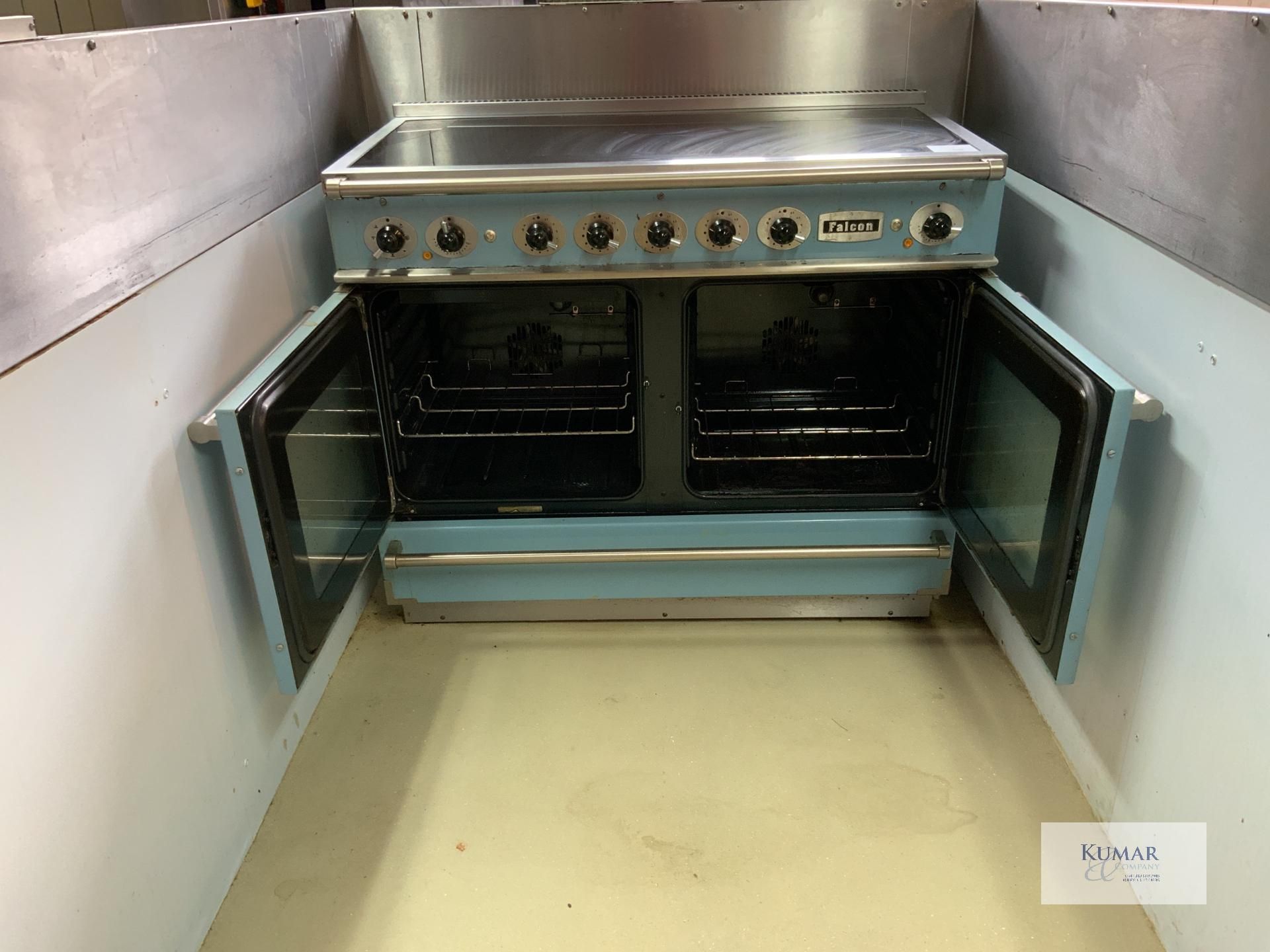 China Blue Aga Rangemaster Falcon Continental 1092 Range Cookers with Twin Ovens & 5 Position - Image 6 of 7