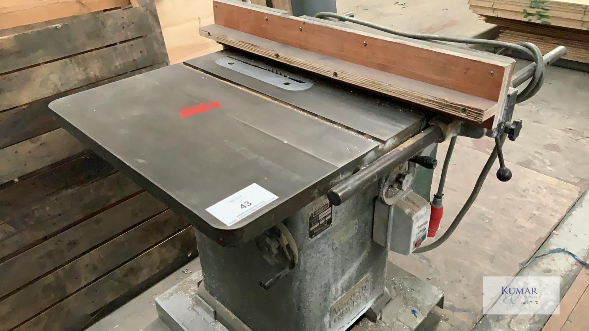 Wadkin Bursgreen 3 Phase Table Saw, Machine No: 10AGS 607070. Located at Unit 1 Walsall WS2 8AU. - Bild 4 aus 7