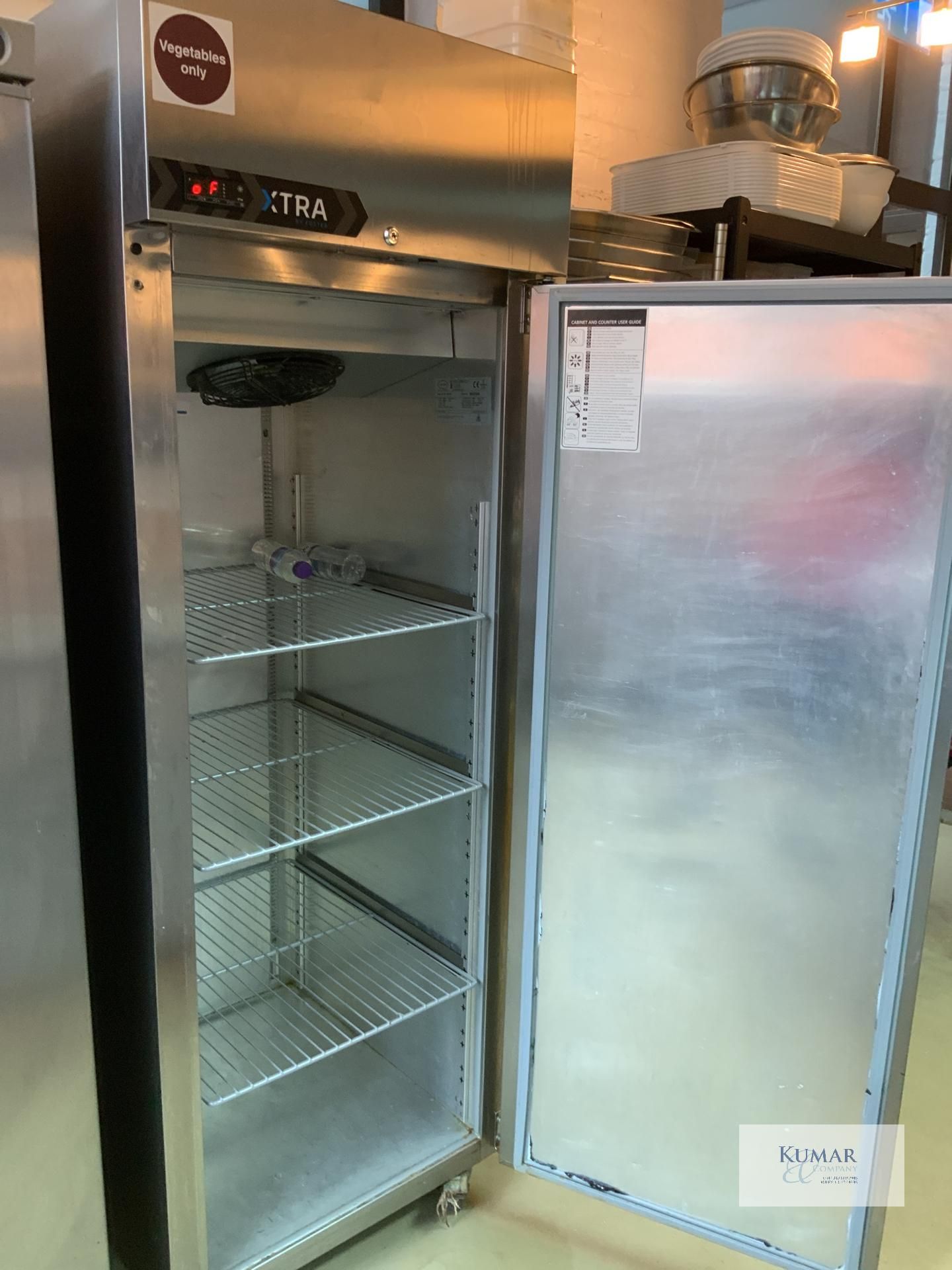 Foster Xtra Stainless Steel Upright Refrigerator. Please Note - This lot is located at Hengata - Image 3 of 5
