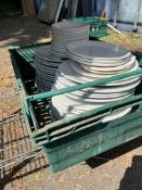 Quantity of Assorted Sized Plates - Please note this Lot is located at Hyde Home Farm, The Hyde,