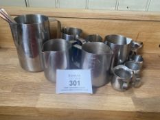 Assortment of Stainless Steel Jugs. Please Note - This lot is located at Hengata Restaurant, 106