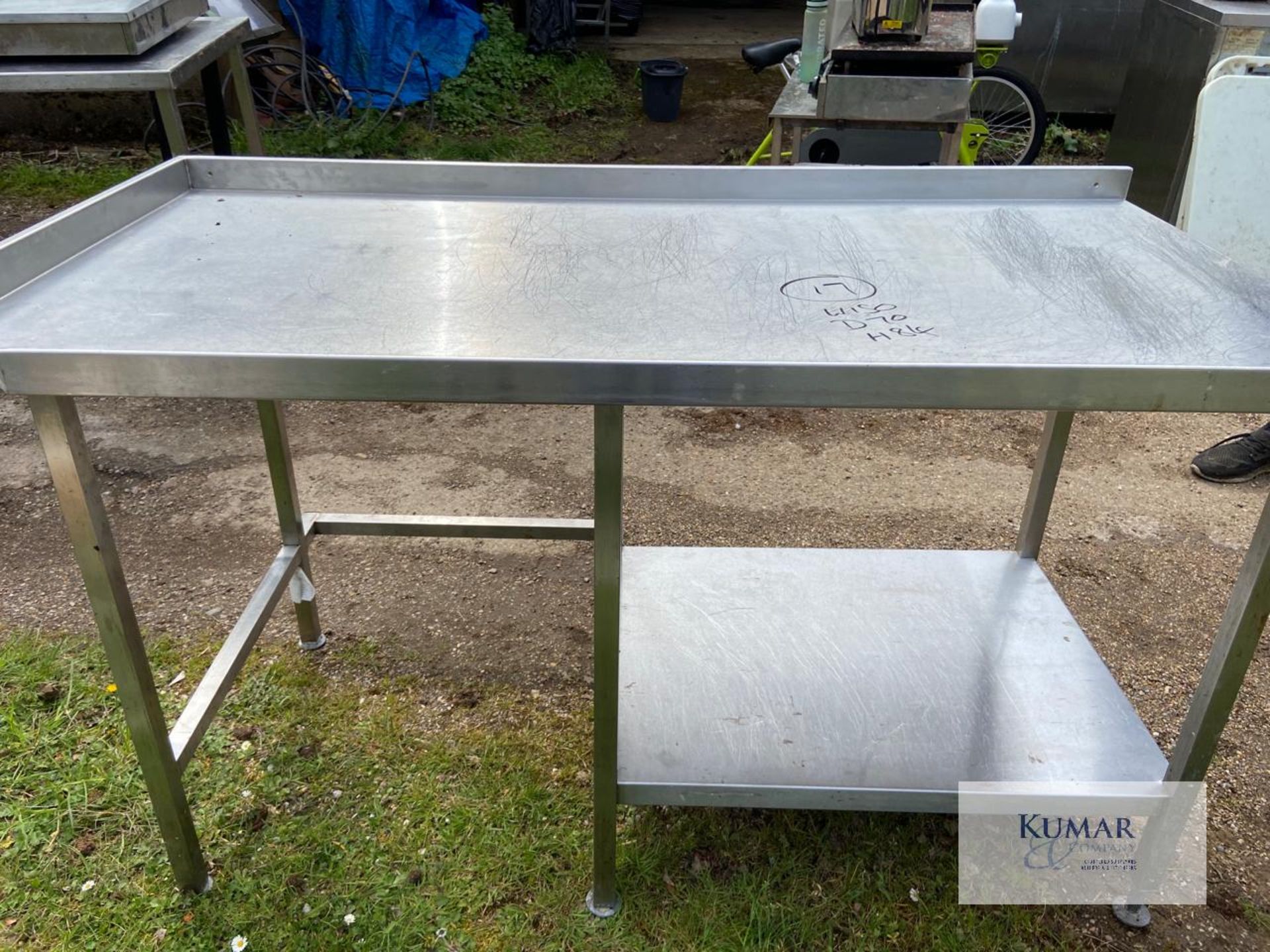 W150 D70 H84 + Shelf and space for under counter fridge TN 17 - Please note this Lot is located at